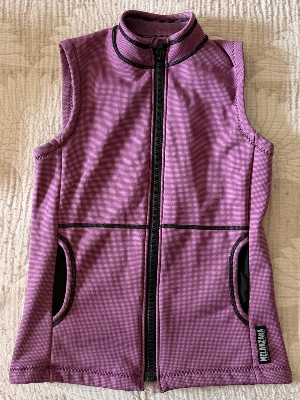 Purple Sleeveless Zip Vest